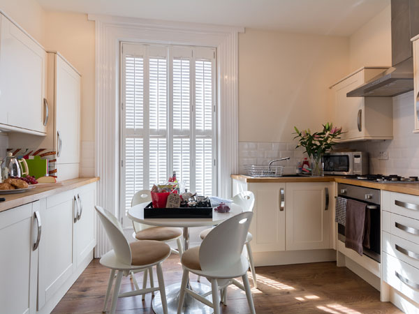 A light and airy kitchen in a property from Yorkshire Cottages, Whitby